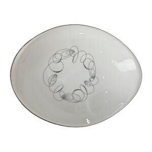 Tempo by Meito Japan White Porcelain Oval Serving Bowl Platter - Size: 11"x8"x2"